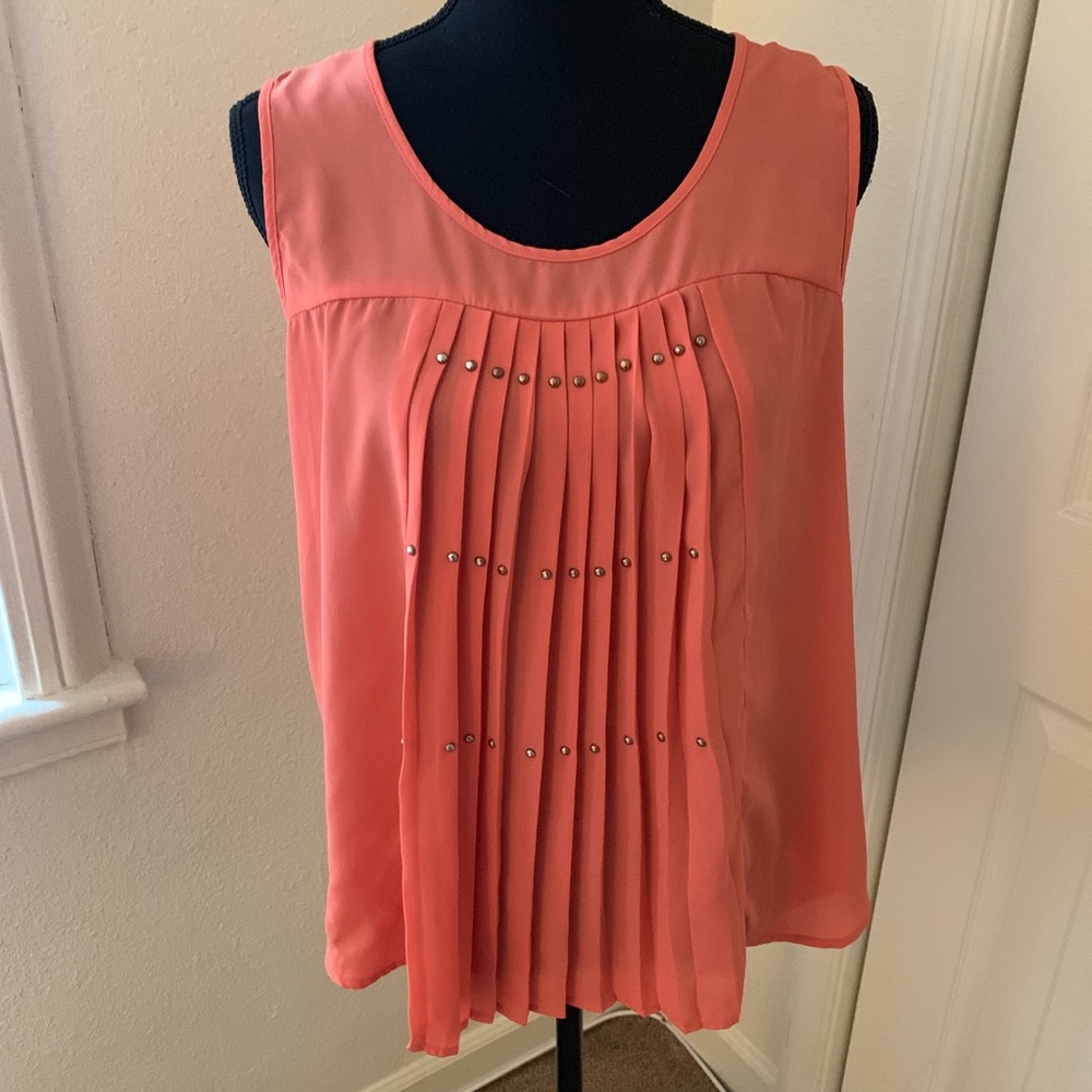 Altar’d State Coral Studded Sleeveless Top